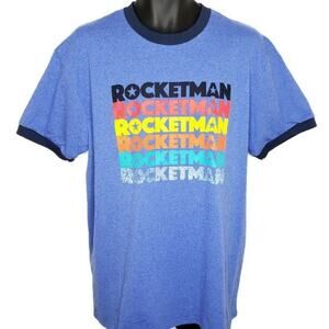 Elton John Rocketman Movie T-Shirt Large NEW Promo Item RARE Rock Star Ringer